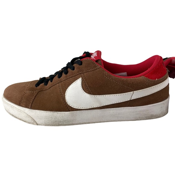 Nike SB Skateboard Blazer Low CS Bison/White/Sport Red Sneaker Skate Shoe Suede - Picture 10 of 16